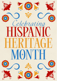 Traditional Hispanic Heritage Month Poster Image Preview