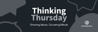 Minimalist Thinking Thursday Twitter Header Design
