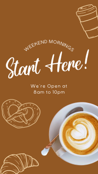 Minimalist Coffee Hours Facebook Story Design