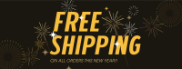 Free Shipping Sparkles Facebook cover Image Preview