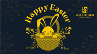 Modern Easter Bunny Facebook Event Cover Design