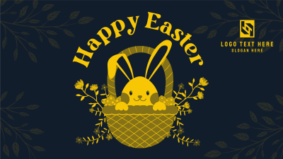 Modern Easter Bunny Facebook event cover Image Preview