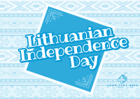 Folk Lithuanian Independence Day Postcard Image Preview