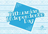 Folk Lithuanian Independence Day Postcard Image Preview