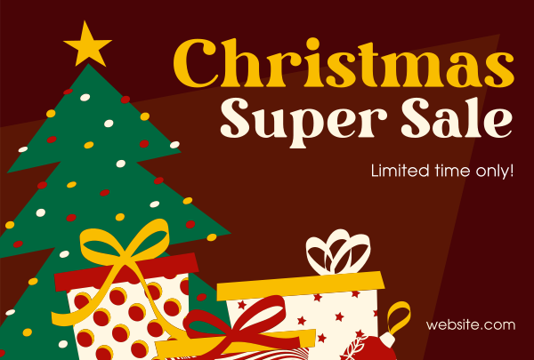 Christmas Super Sale Pinterest Cover Design