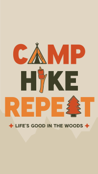 Minimalist Camping Quote Instagram Reel Preview