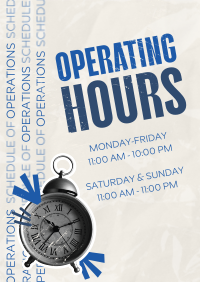 Grunge Schedule Of Operation Poster Preview