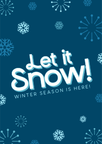 Let It Snow Winter Greeting Flyer Image Preview