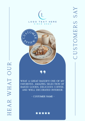 Pastries Customer Review Flyer Image Preview