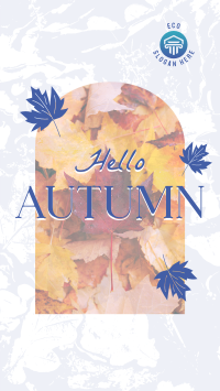 Hello There Autumn Greeting Facebook Story Design