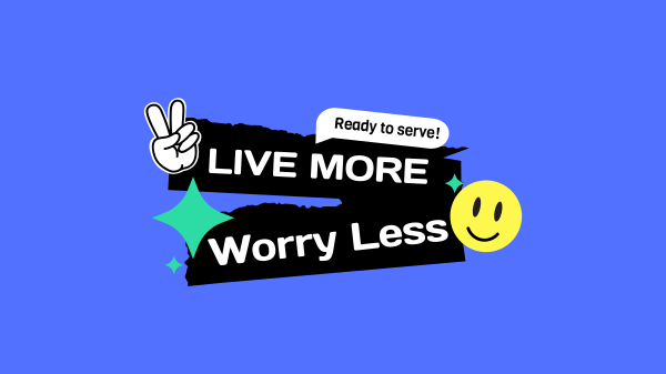 Live More, Worry Less YouTube Banner Design Image Preview