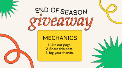 End Of Season Giveaway Facebook event cover Image Preview