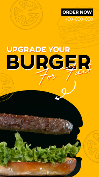 Free Burger Upgrade Facebook Story Design