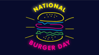 Neon Burger Facebook Event Cover Design