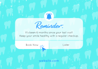 Dental Checkup Reminder Postcard Image Preview