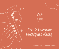 How to keep nails healthy Facebook Post Design