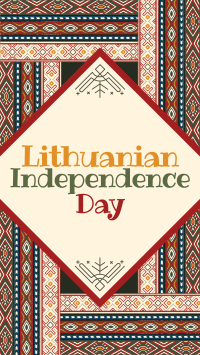 Folk Lithuanian Independence Day Instagram Story Design