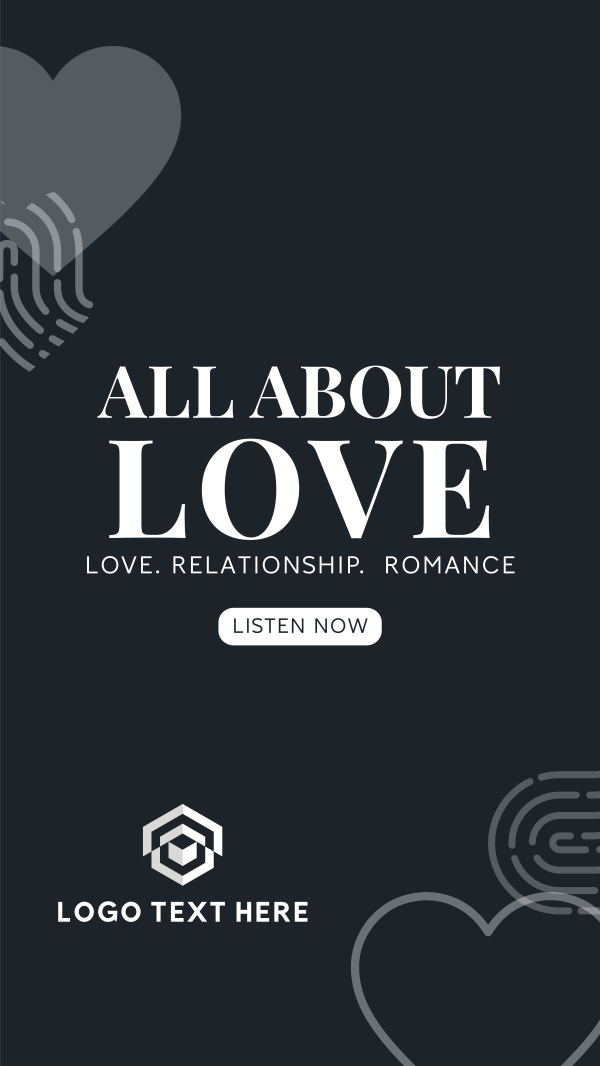 All About Love Instagram Story Design Image Preview