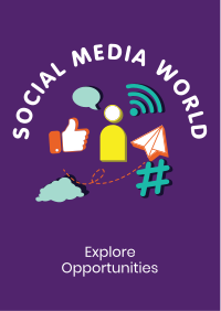 Social Media World Flyer Design