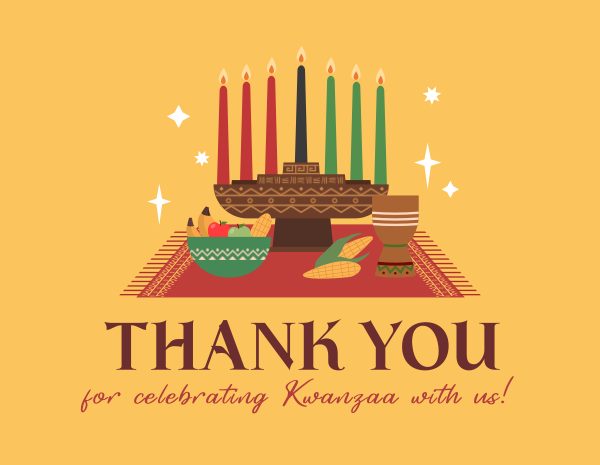 Bright Kwanzaa Thank You Card Design Image Preview