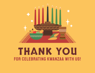 Bright Kwanzaa Thank You Card