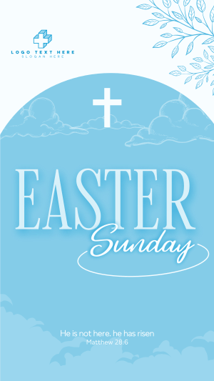 Floral Easter Sunday Facebook story Image Preview