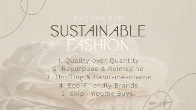 Chic Sustainable Fashion Tips Facebook event cover Image Preview