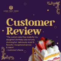 Birthday Cake Review Instagram Post Design