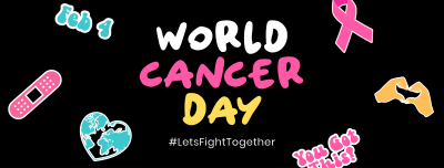 Cancer Day Stickers Facebook cover Image Preview