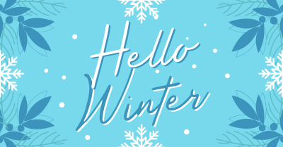 Snowy Winter Greeting Facebook ad Image Preview