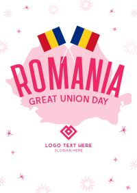 Romania Great Union Day Poster Design