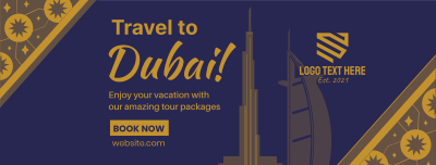 Dubai Travel Booking Facebook cover Image Preview