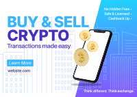 Buy & Sell Crypto Postcard Image Preview
