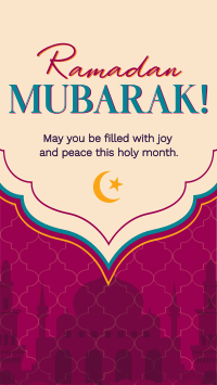 Ramadan Temple Greeting Facebook Story Design