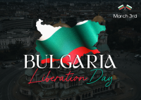 Bulgaria Liberation Day Postcard Design