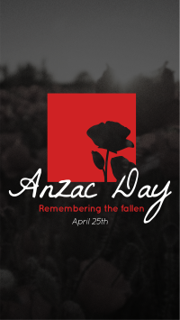 Anzac Remembrance Facebook Story Design