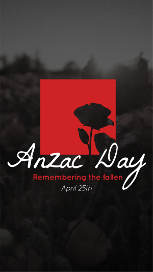 Anzac Remembrance Facebook story Image Preview