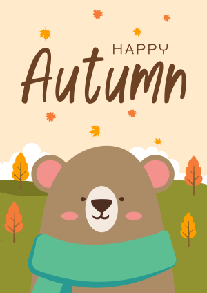 Bear in Autumn Flyer Image Preview