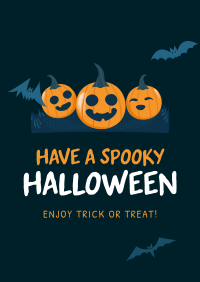 Halloween Pumpkin Greeting Poster Image Preview