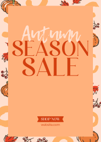 Leaves and Pumpkin Promo Sale Flyer Design