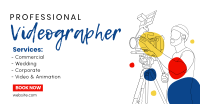 Videographer Lineart Facebook ad Image Preview
