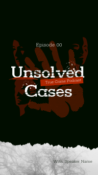 Unsolved Crime Podcast Instagram Story Design