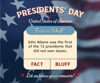 Presidents' Day Quiz  Facebook Post Design