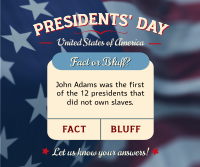 Presidents' Day Quiz  Facebook post Image Preview