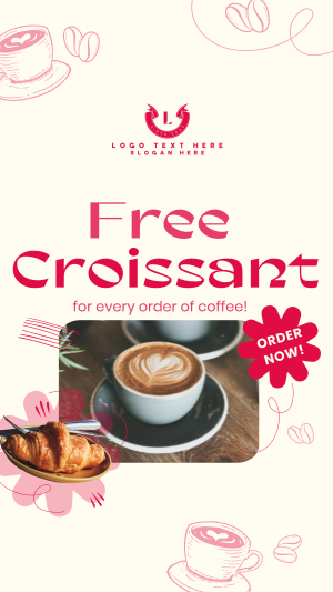 Croissant Coffee Promo Instagram story Image Preview