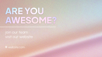 Are You Awesome? Facebook Event Cover Design