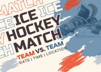 Ice Hockey Versus Match Postcard Image Preview