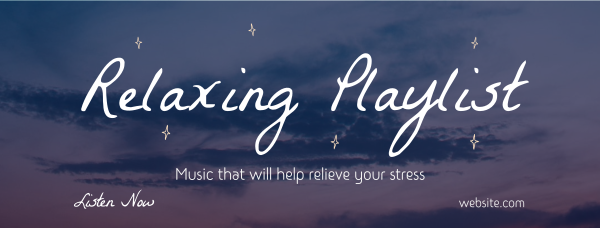 Playlist for Stress Facebook Cover Design Image Preview
