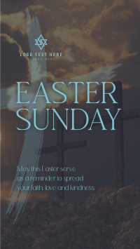 Easter Holy Cross Reminder Facebook Story Design