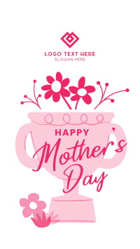 Mother's Day Trophy Greeting Facebook Story Design